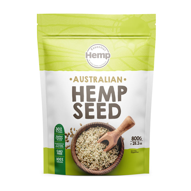 Essential Hemp Australian Grown Conventional Hulled Hemp Seeds 800g